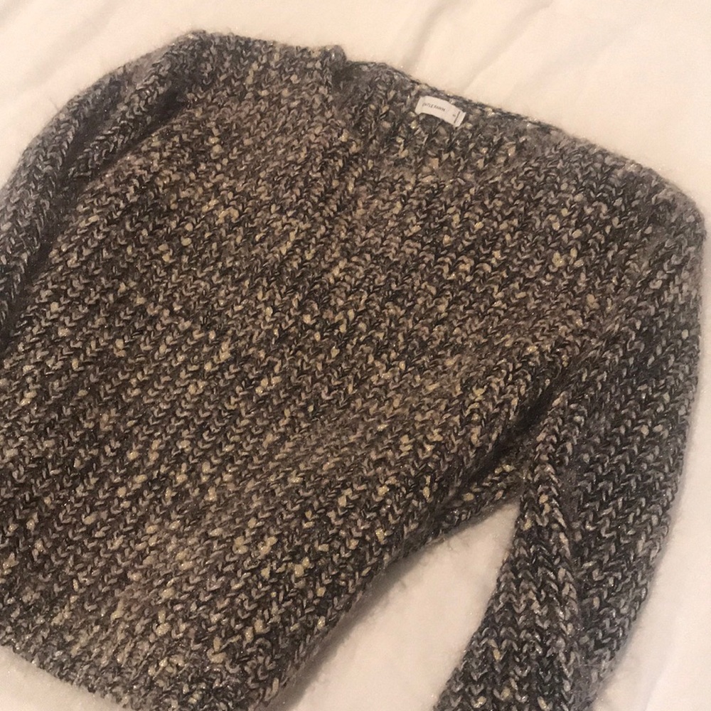 Gentle Fawn metallic tweed cropped sweater